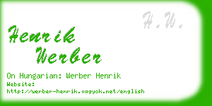 henrik werber business card